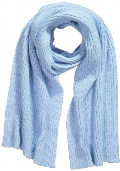 Ulla Popken Ribbed Knit Scarf Blue - Aksessuaarid - 