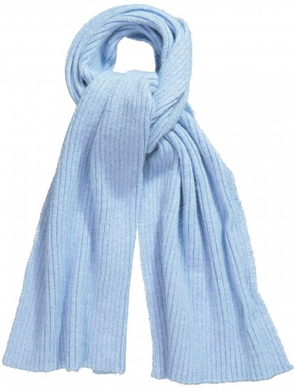 Ulla Popken Ribbed Knit Scarf Blue - Aksessuaarid - 
