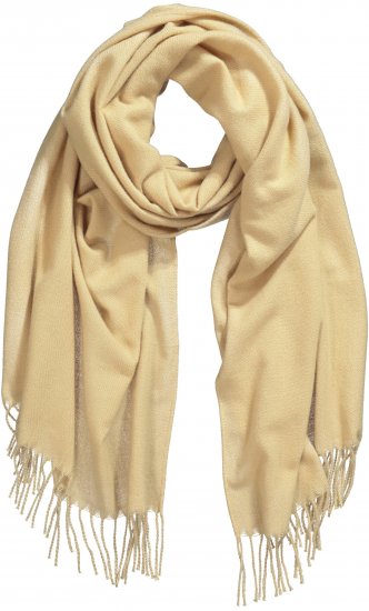 Ulla Popken Fringed Scarf Dark Putty - Aksessuaarid - 