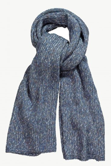 Ulla Popken Heather Knit Wool Blend Scarf Navy - Aksessuaarid - 