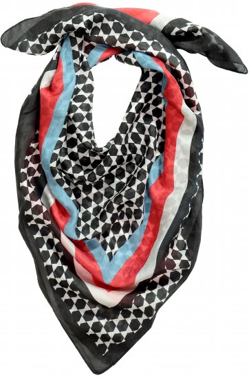 Ulla Popken Silk Scarf Black - Aksessuaarid - 