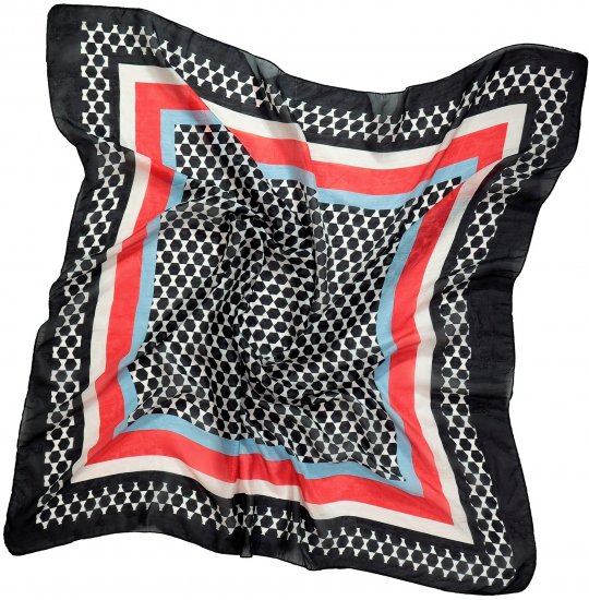 Ulla Popken Silk Scarf Black - Aksessuaarid - 
