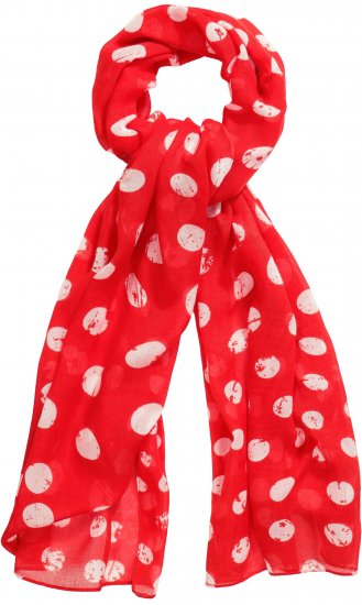 Ulla Popken Polka Dot Scarf Neon Red - Aksessuaarid - 