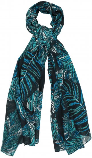 Ulla Popken Leaf Dot Scarf Navy - Aksessuaarid - 