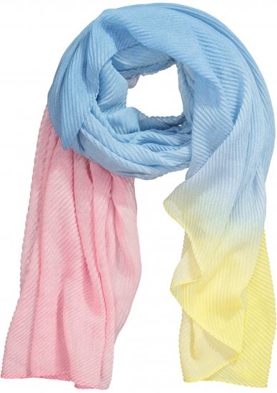 Ulla Popken Pleated Color Gradient Scarf Light Blue - Aksessuaarid - 