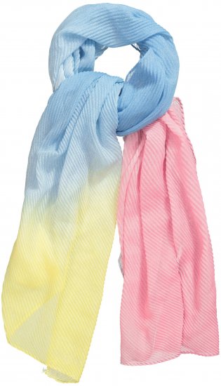 Ulla Popken Pleated Color Gradient Scarf Light Blue - Aksessuaarid - 