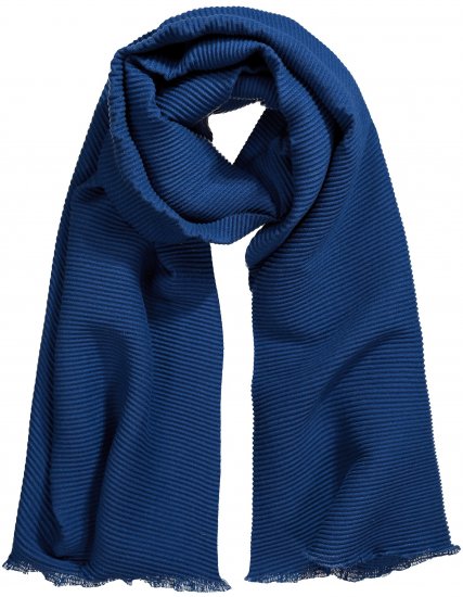Ulla Popken Pleated Lightweight Scarf Dark Blue - Aksessuaarid - 
