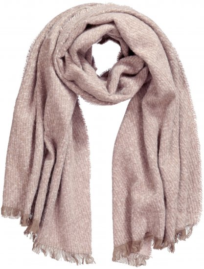 Ulla Popken Fringed Hem Knit Scarf Mocha Brown - Aksessuaarid - 