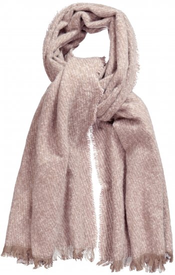 Ulla Popken Fringed Hem Knit Scarf Mocha Brown - Aksessuaarid - 