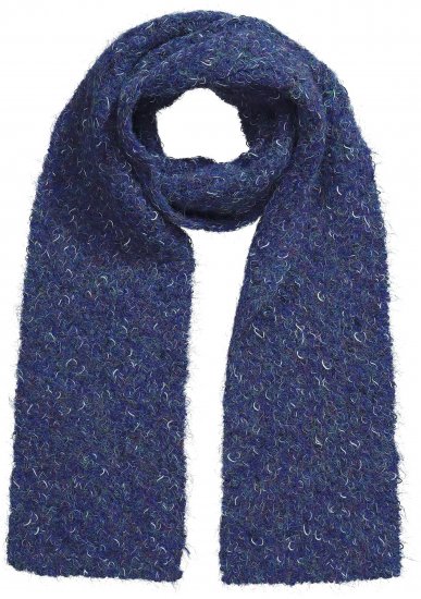 Ulla Popken Marled Mix Yarn Wool Blend Scarf Deep Aqua - Aksessuaarid - 