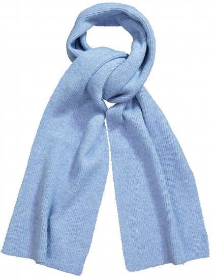Ulla Popken Ribbed Knit Scarf Blue - Aksessuaarid - 