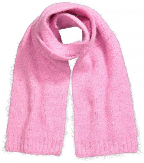 Ulla Popken Ribbed Knit Scarf Dark Pink - Aksessuaarid - 