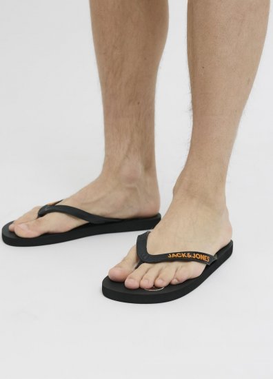 Jack & Jones Logo Palm Print Flip Flop Slippers Anthracite - Meeste jalatsid 40-52 - 