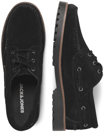 Jack & Jones Brooklyn Suede Boat Shoes Black - Meeste jalatsid 40-52 - 