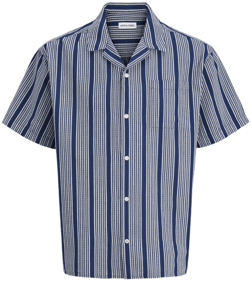 Jack & Jones Edover Resort Short Sleeve Shirt Dark Blue - Särgid - Meeste suured särgid 2XL – 8XL