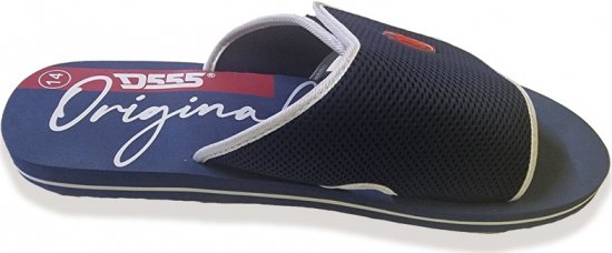 D555 DRAKE Slippers With Velcro Fastening Navy - Meeste jalatsid 40-52 - 