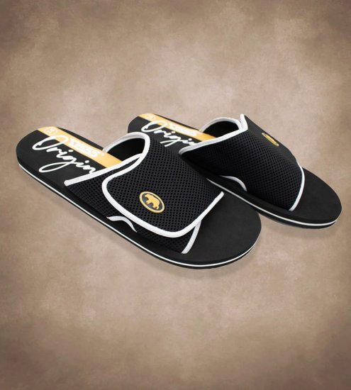 D555 DRAKE Slippers With Velcro Fastening Black - Meeste jalatsid 40-52 - 