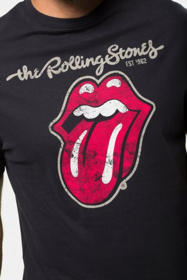 JP1880 Rolling Stones Graphic Band Comfort Fit T-Shirt Black - T-särgid - Suured T-särgid 2XL – 14XL