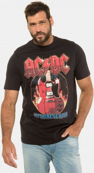 JP1880 ACDC - Let There Be Rock Vintage looking Band T-Shirt Black - T-särgid - Suured T-särgid 2XL – 14XL