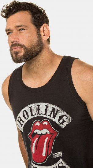 JP1880 Rolling Stones Graphic Band Tank Top Black - T-särgid - Suured T-särgid 2XL – 14XL