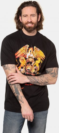 JP1880 Queen Graphic Comfort Fit Band T-Shirt Black - T-särgid - Suured T-särgid 2XL – 14XL