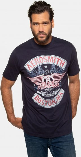 JP1880 Aerosmith Graphic Comfort Fit Band T-Shirt Black - T-särgid - Suured T-särgid 2XL – 14XL