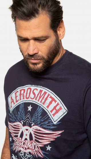 JP1880 Aerosmith Graphic Comfort Fit Band T-Shirt Black - T-särgid - Suured T-särgid 2XL – 14XL