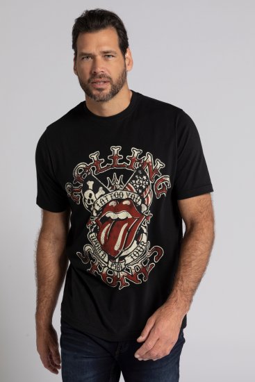 JP1880 Rolling Stones Graphic Comfort Fit Band T-Shirt Black - T-särgid - Suured T-särgid 2XL – 14XL