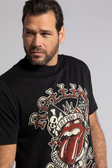 JP1880 Rolling Stones Graphic Comfort Fit Band T-Shirt Black - T-särgid - Suured T-särgid 2XL – 14XL