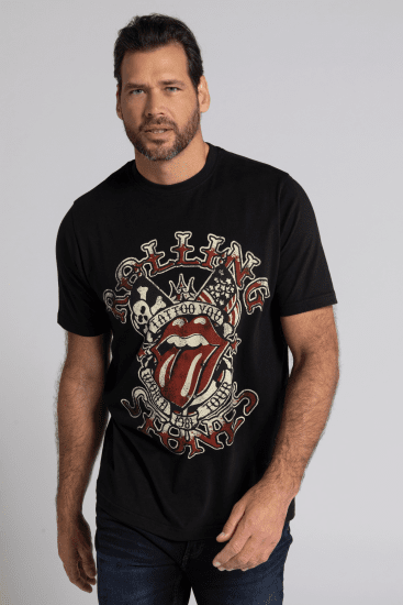 JP1880 Rolling Stones Graphic Comfort Fit Band T-Shirt Black - T-särgid - Suured T-särgid 2XL – 14XL