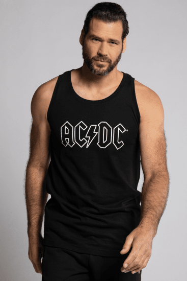 JP1880 AC/DC Graphic Comfort Fit Band Tank Top Black - T-särgid - Suured T-särgid 2XL – 14XL