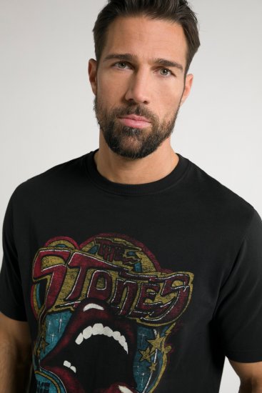 JP1880 Rolling Stones Graphic Band T-Shirt Black - T-särgid - Suured T-särgid 2XL – 14XL