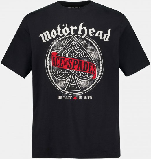 JP1880 Motörhead ACE Graphic Comfort Fit Band T-Shirt Black - T-särgid - Suured T-särgid 2XL – 14XL