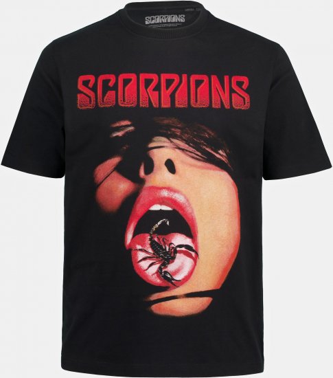 JP1880 Scorpions Graphic Comfort Fit Band T-Shirt Black - T-särgid - Suured T-särgid 2XL – 14XL