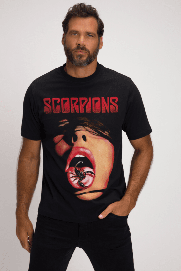 JP1880 Scorpions Graphic Comfort Fit Band T-Shirt Black - T-särgid - Suured T-särgid 2XL – 14XL