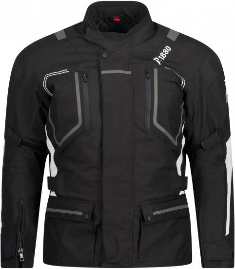 JP1880 Sporty Touring Motorcycle Jacket Black - Mootorrattariided pluss-suurustes - Mootorrattariided suurtele meestele