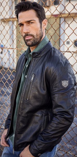 JP1880 Biker Style Leather Jacket Black - Jakid ja joped - Joped, suured suurused: 2XL – 12XL