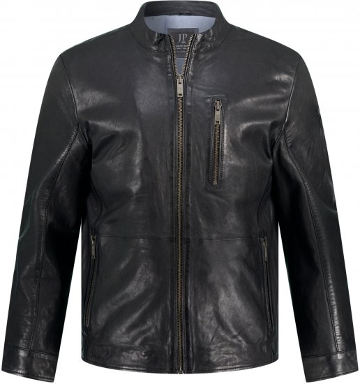 JP1880 Biker Style Leather Jacket Black - Jakid ja joped - Joped, suured suurused: 2XL – 12XL