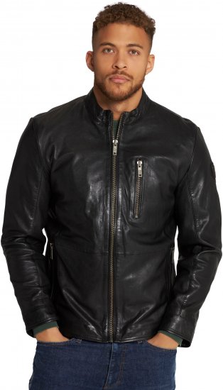 JP1880 Biker Style Leather Jacket Black - Jakid ja joped - Joped, suured suurused: 2XL – 12XL