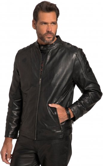 JP1880 Classic Biker Style Leather Jacket Black - Jakid ja joped - Joped, suured suurused: 2XL – 12XL