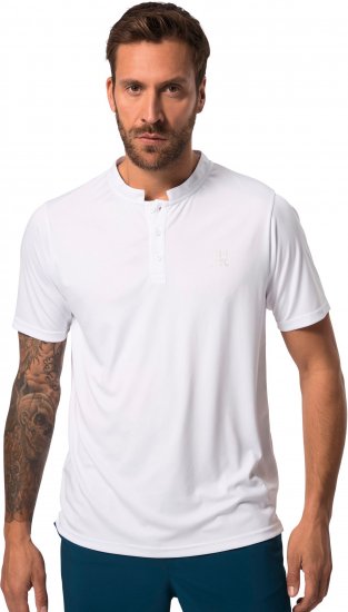 JP1880 Henley QuickDry Tennis T-Shirt Snow White - Spordiriided & outdoor - Suured suurused meeste spordiriided