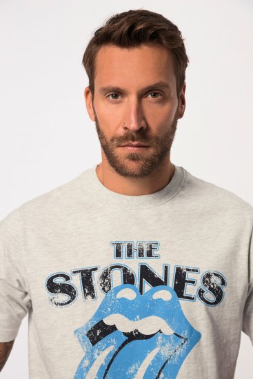 JP1880 Rolling Stones Graphic Comfort Fit Band T-Shirt Light Grey - T-särgid - Suured T-särgid 2XL – 14XL
