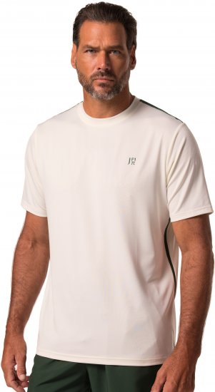 JP1880 QuickDry Stripes Tennis T-Shirt Off White - Spordiriided & outdoor - Suured suurused meeste spordiriided