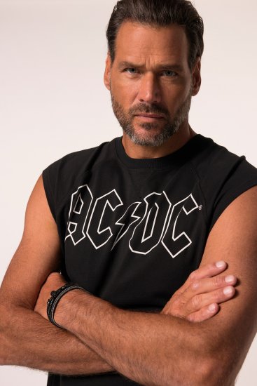JP1880 AC/DC Classic Logo Band Tank Top Black - T-särgid - Suured T-särgid 2XL – 14XL