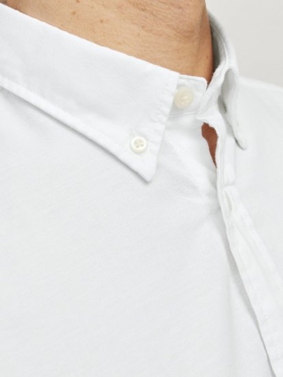 Jack & Jones Brook Oxford Long Sleeve Shirt White - Särgid - Meeste suured särgid 2XL – 8XL