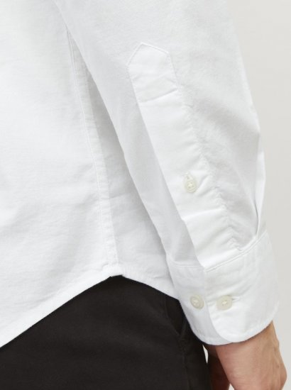 Jack & Jones Brook Oxford Long Sleeve Shirt White - Särgid - Meeste suured särgid 2XL – 8XL