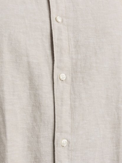 Jack & Jones Breeze Linen Blend Long Sleeve Shirt Crockery - Särgid - Meeste suured särgid 2XL – 8XL