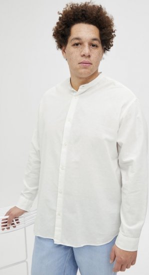 Jack & Jones Breeze Poplin Long Sleeve Shirt White - Särgid - Meeste suured särgid 2XL – 8XL
