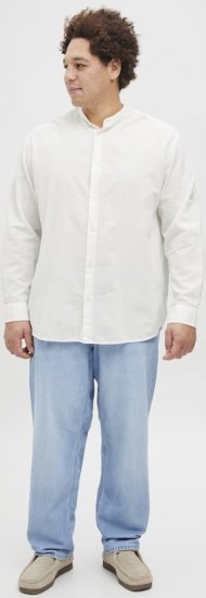 Jack & Jones Breeze Poplin Long Sleeve Shirt White - Särgid - Meeste suured särgid 2XL – 8XL