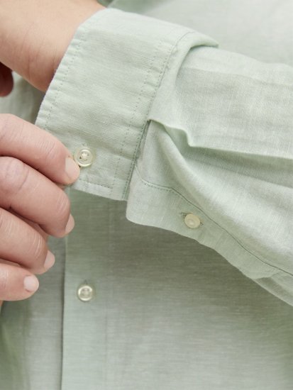 Jack & Jones Breeze Poplin Long Sleeve Shirt Iceberg Green - Särgid - Meeste suured särgid 2XL – 8XL